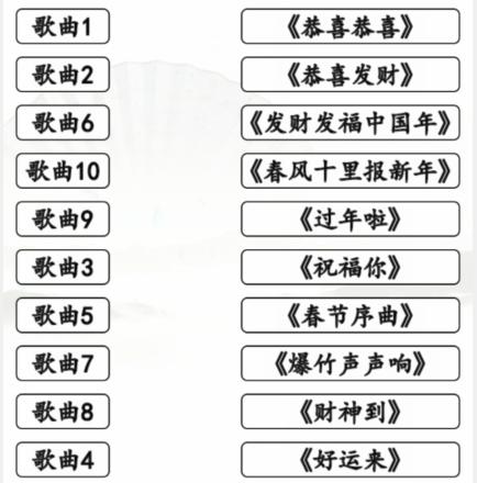 《汉字找茬王》春节神曲连出神曲通关攻略