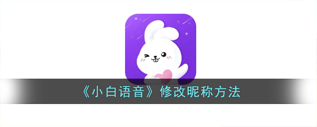 《小白语音》修改昵称方法